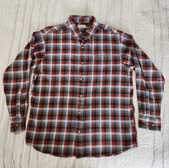 Hobbs Creek Men's Long Sleeve Button Up Flannel Shirt, Large - Picture 1 of 9